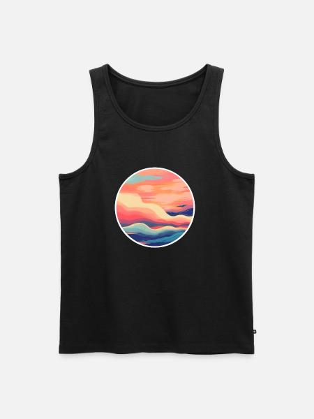 Between sea and sky - Men's Premium Organic Tank Top - black