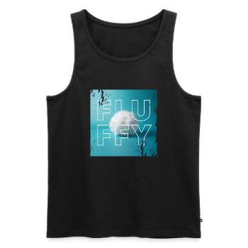Fluffy Ball - Flauschiger Ball - Men's Premium Organic Tank Top - black - Front - AI Model Male 178 light (178cm)