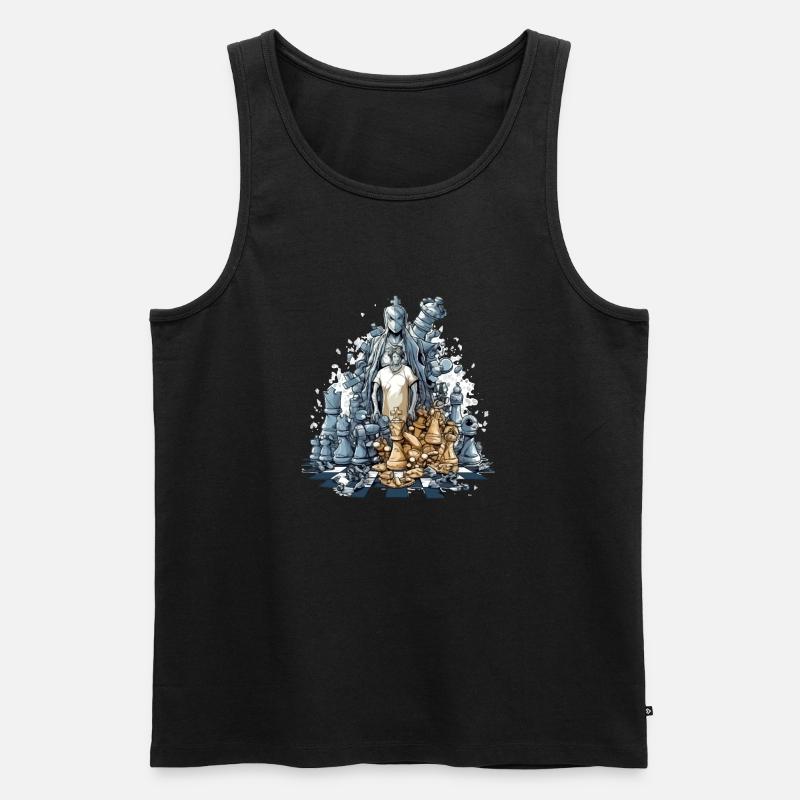 Schach-Gemetzel - Männer Premium Bio Tank Top - Schwarz