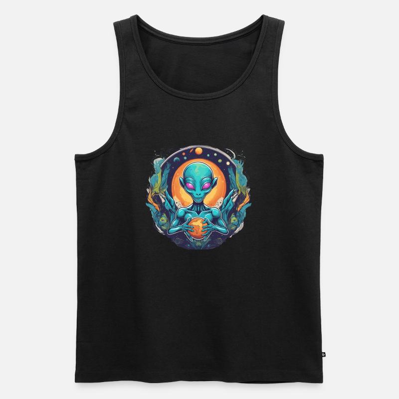 Außerirdischer - Männer Premium Bio Tank Top - Schwarz