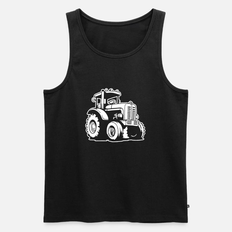 Traktor - Männer Premium Bio Tank Top - Schwarz