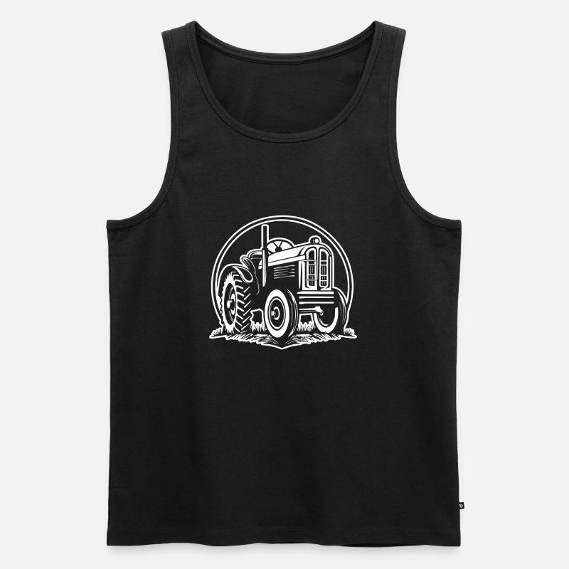 Traktor - Männer Premium Bio Tank Top - Schwarz