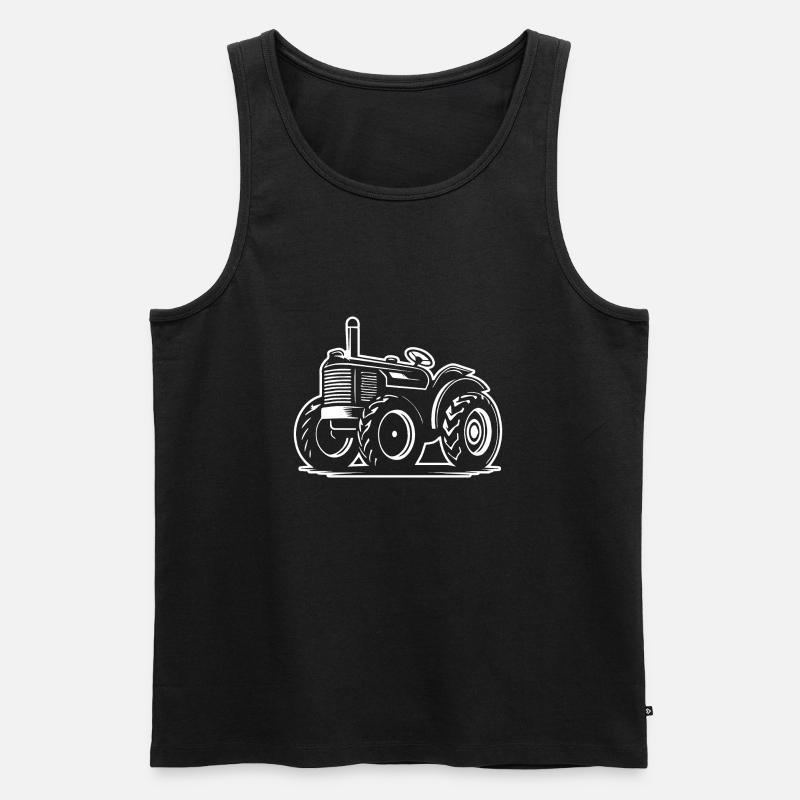 Traktor - Männer Premium Bio Tank Top - Schwarz