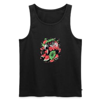 Brazi the falcon - Men's Premium Organic Tank Top - black - Front - Michal (187cm)