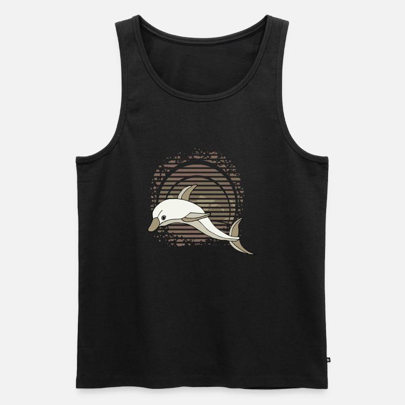 Delfin - Männer Premium Bio Tank Top - Schwarz