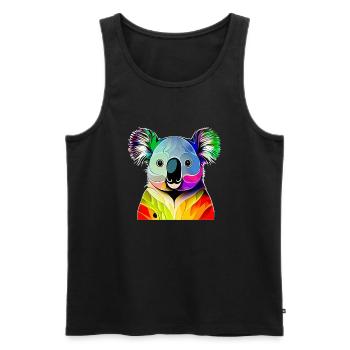 Koala - Men's Premium Organic Tank Top - black - Front - AI Model Male 178 light (178cm)