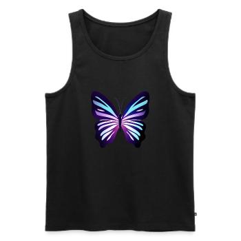 Papillon Papillon Insecte animal - Débardeur bio Premium Homme - noir - Devant - Michal (187cm)