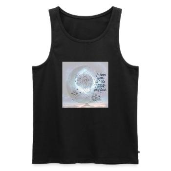 I Love You To The Moon And Back Gifts - Men's Premium Organic Tank Top - black - Front - Michal (187cm)