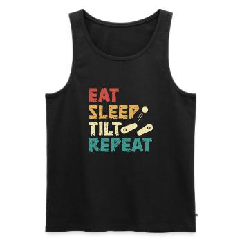 eat sleep histology repeat Design for a histology - Men's Premium Organic Tank Top - black - Front - Michal (187cm)