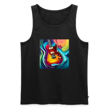 Music Lovers - Männer Premium Bio Tank Top - Schwarz - Vorne - AI Model Male 178 light (178cm)