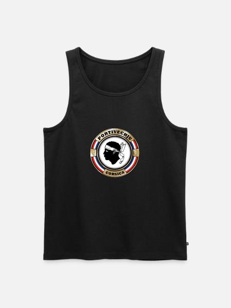 Portivechju Porto Vecchio Corsica - Men's Premium Organic Tank Top - black
