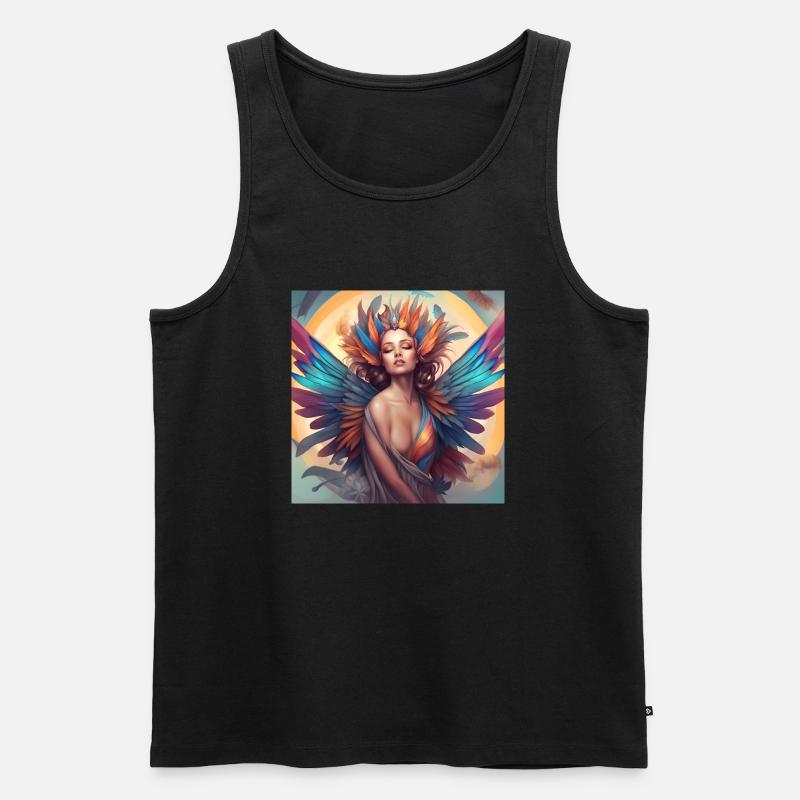 Rainbow Elf7 - Männer Premium Bio Tank Top - Schwarz