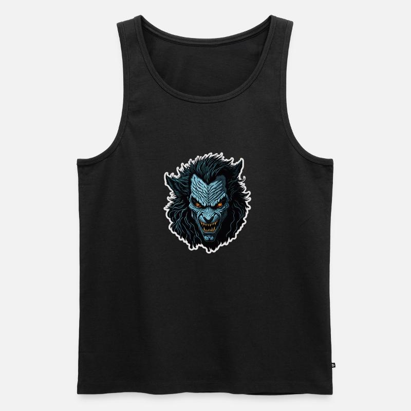 Werwolf - Männer Premium Bio Tank Top - Schwarz