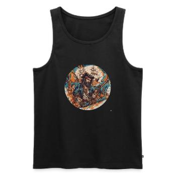 Vieux Pirate - Débardeur bio Premium Homme - noir - Devant - Michal (187cm)