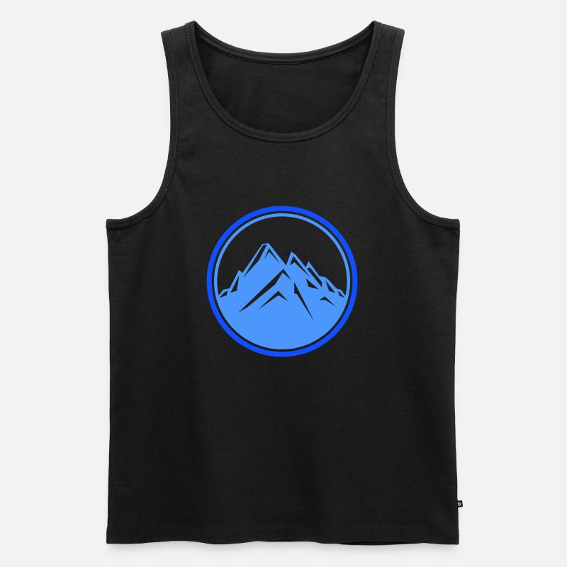 berge - Männer Premium Bio Tank Top - Schwarz