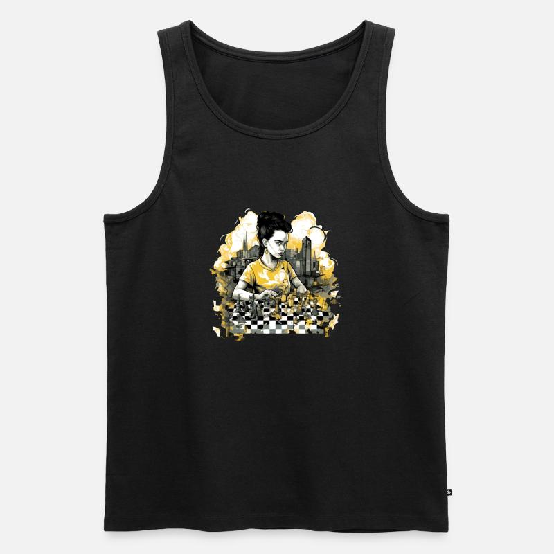 Frid im Schachklub - Männer Premium Bio Tank Top - Schwarz