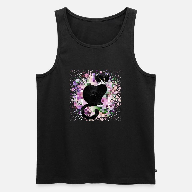 Katze - Männer Premium Bio Tank Top - Schwarz