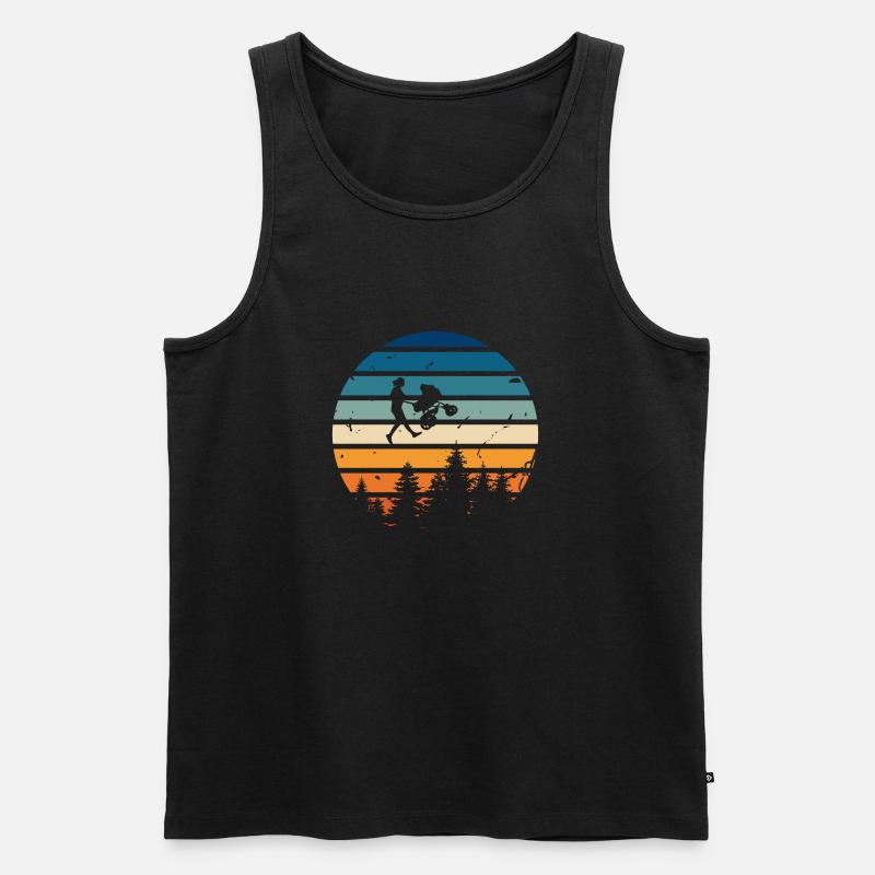 Retro-Mama - Männer Premium Bio Tank Top - Schwarz