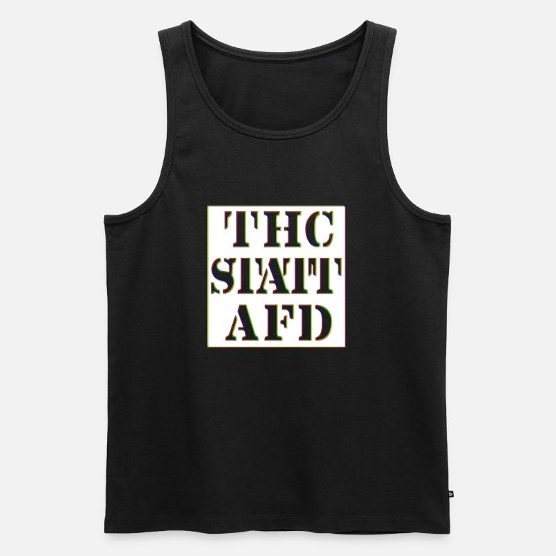 THC STATT AFD - Männer Premium Bio Tank Top - Schwarz