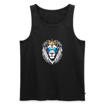 Le Roi - Débardeur bio Premium Homme - noir - Devant - Michal (187cm)