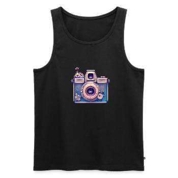 Fotograf Kamera Fotografen lustig Fotografieren - Männer Premium Bio Tank Top - Schwarz - Vorne - Michal (187cm)
