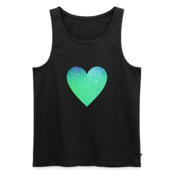 Valentine's Day, Mother's Day, Love, Engagement, Wedding - Men's Premium Organic Tank Top - black - Front - Michal (187cm)