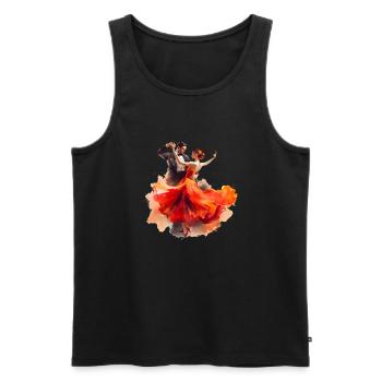 The Paso Doble is an impressive dance form - Men's Premium Organic Tank Top - black - Front - AI Model Male 178 light (178cm)