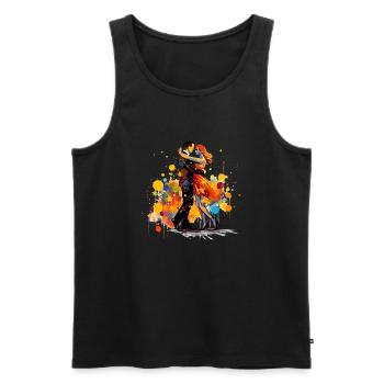 S’exprimer de manière créative à travers la danse - Débardeur bio Premium Homme - noir - Devant - AI Model Male 178 light (178cm)