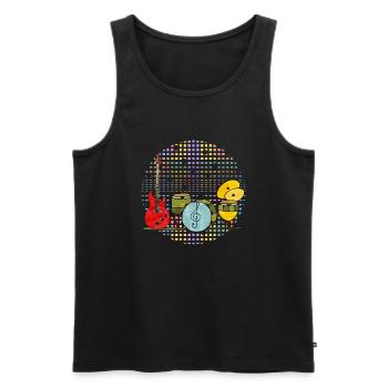 Musical instruments - Men's Premium Organic Tank Top - black - Front - Michal (187cm)