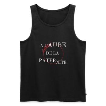 T-shirt Futur Papa, cadeau idéal pour père - Débardeur bio Premium Homme - noir - Devant - Michal (187cm)