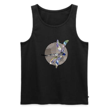 Dragonfly - Men's Premium Organic Tank Top - black - Front - AI Model Male 178 light (178cm)