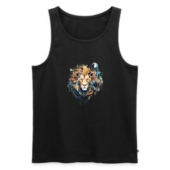 Majesté de la Jungle - Débardeur bio Premium Homme - noir - Devant - Michal (187cm)