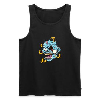 Electrocuted Zombie Head - Men's Premium Organic Tank Top - black - Front - Michal (187cm)