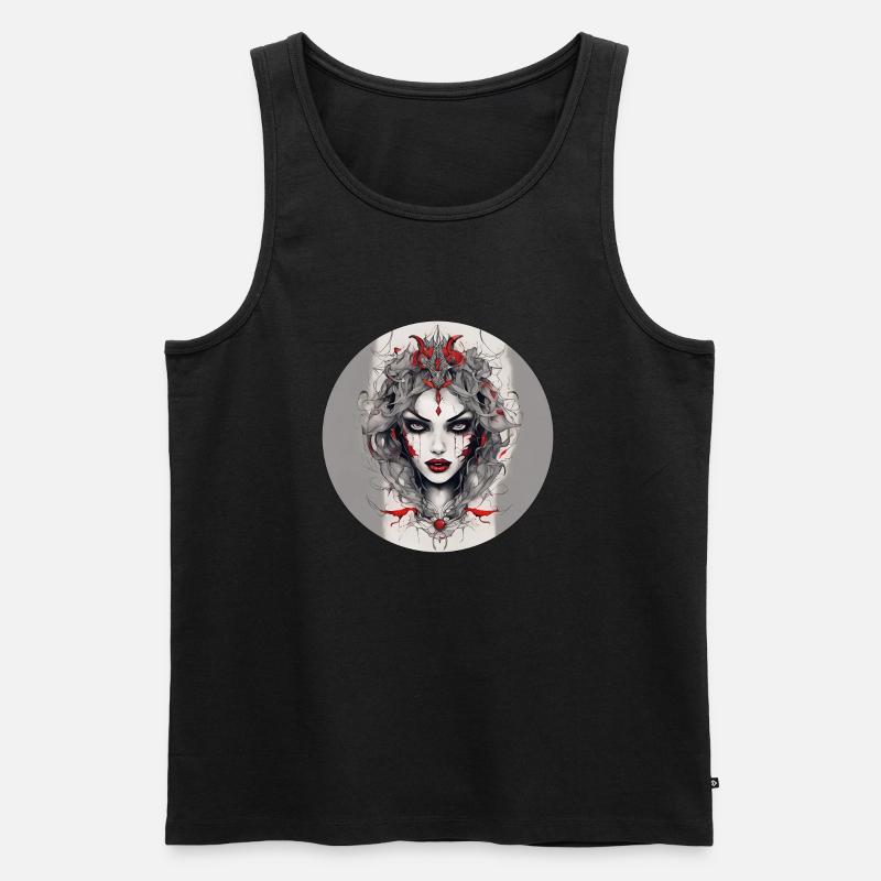 Vampire Gril - Männer Premium Bio Tank Top - Schwarz