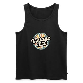 Limited vintage edition 1926 - Men's Premium Organic Tank Top - black - Front - Michal (187cm)