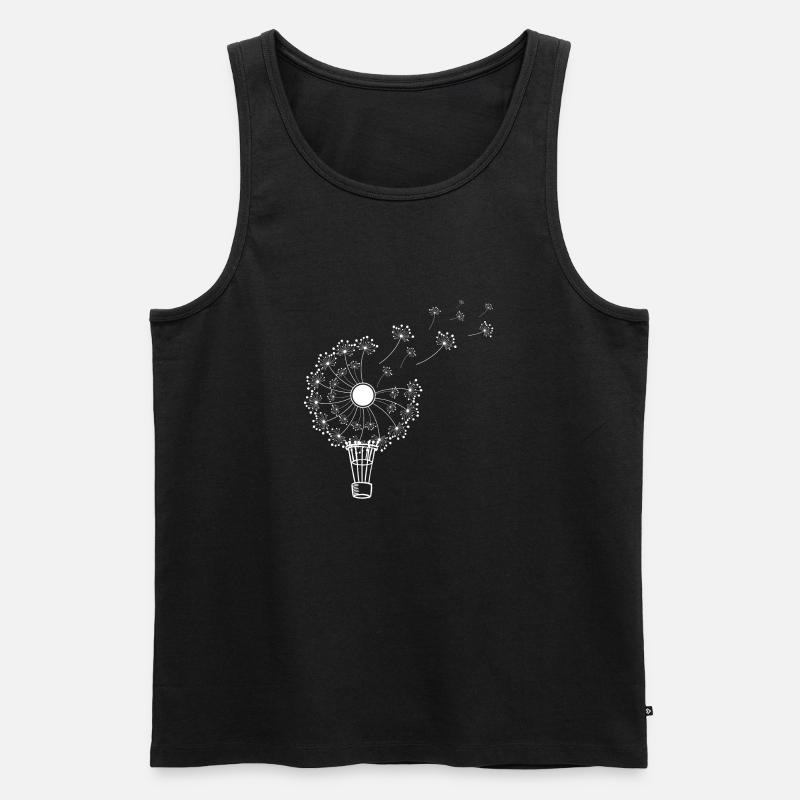 Löwenzahn Heißluftballon - Männer Premium Bio Tank Top - Schwarz