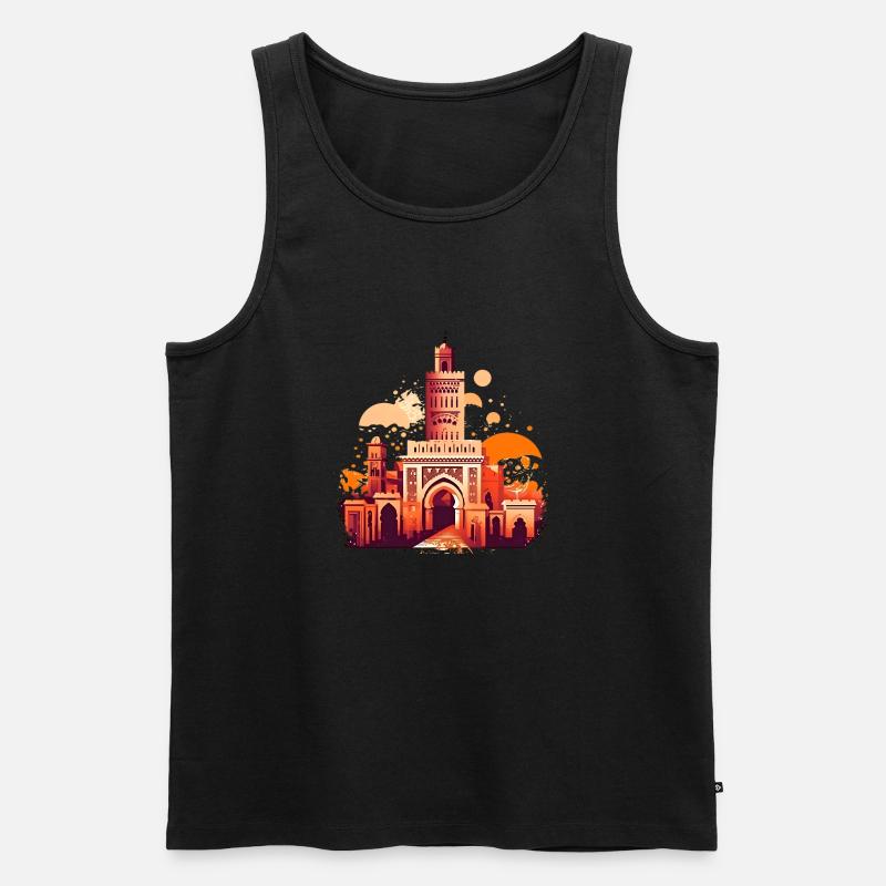 Marrakesch, eine einzigartige Atmosphäre. - Männer Premium Bio Tank Top - Schwarz