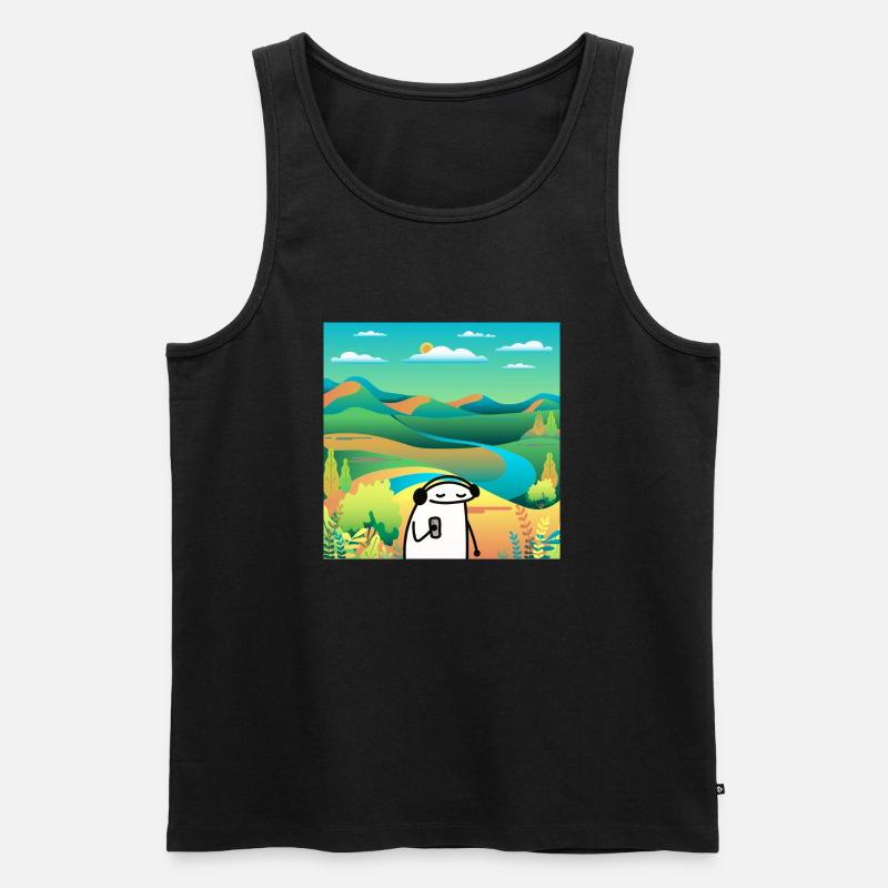 Cooles Hemd - Männer Premium Bio Tank Top - Schwarz