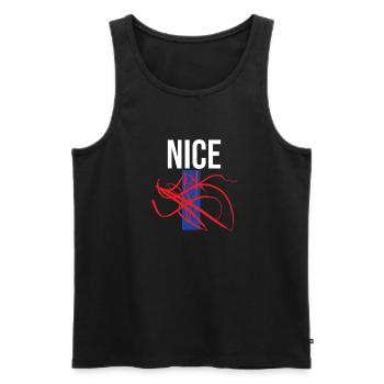 Colorful Nice Souvenir - Men's Premium Organic Tank Top - black - Front - AI Model Male 178 light (178cm)