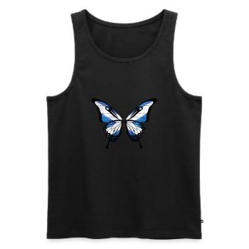 Scotland Swallowtail Butterfly Flag - Men's Premium Organic Tank Top - black - Front - Michal (187cm)