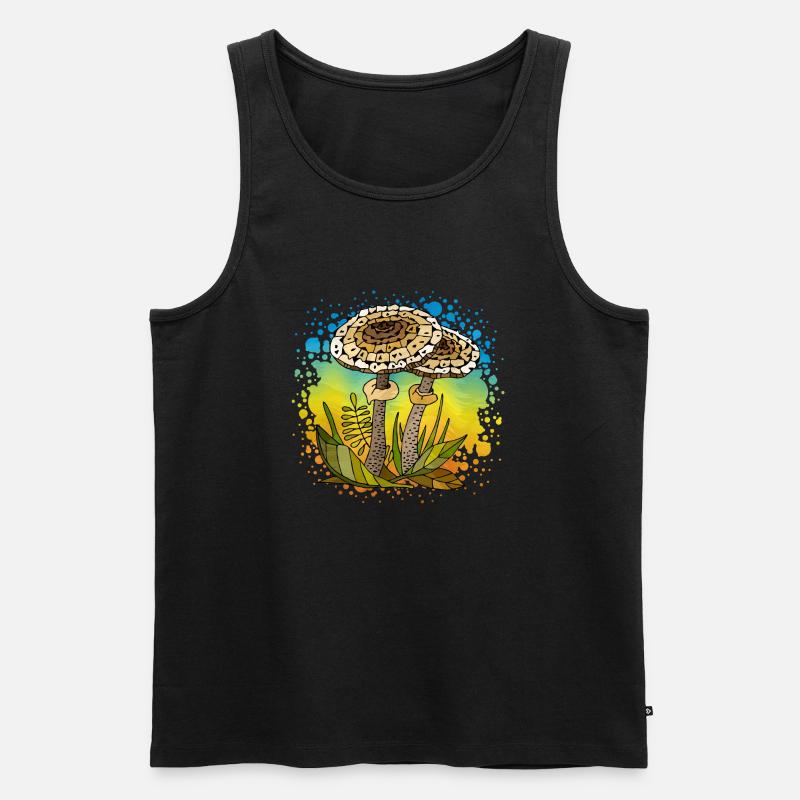 Pilze - Männer Premium Bio Tank Top - Schwarz