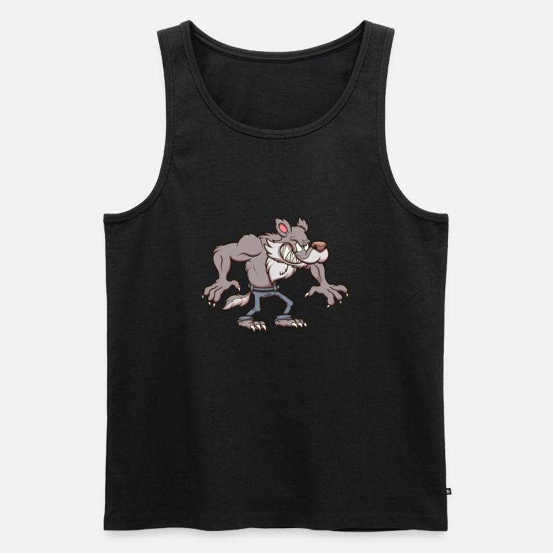 Böser Werwolf - Männer Premium Bio Tank Top - Schwarz