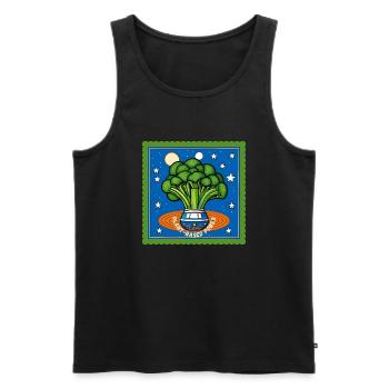 Le brocoli dans l’énergie basée sur les plantes spatiales - Débardeur bio Premium Homme - noir - Devant - Michal (187cm)