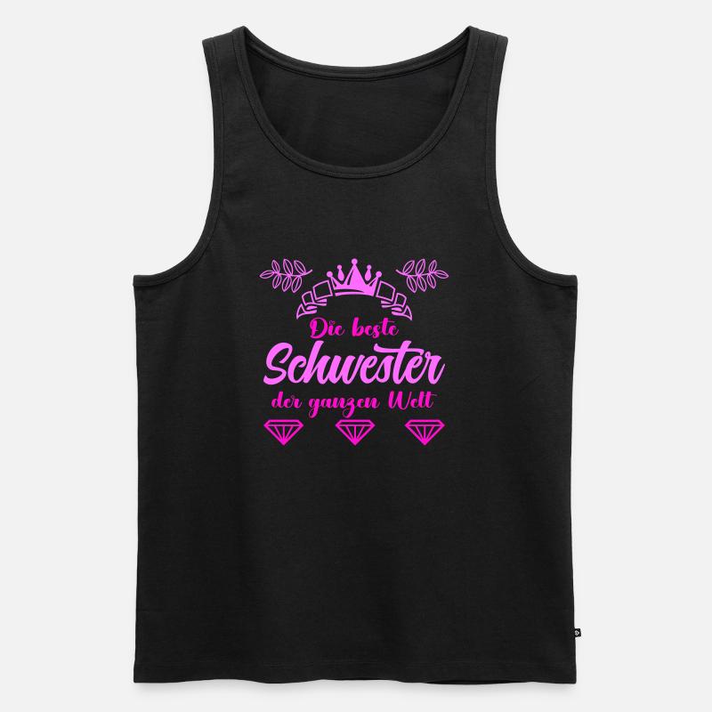 beste schwester - Männer Premium Bio Tank Top - Schwarz