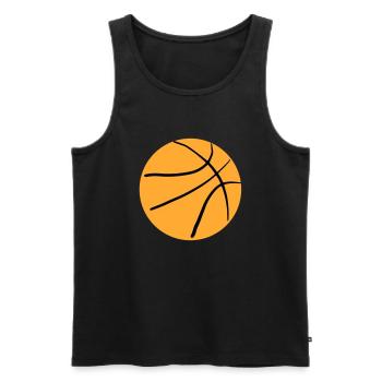 Design abstrait de basket-ball - Débardeur bio Premium Homme - noir - Devant - Michal (187cm)