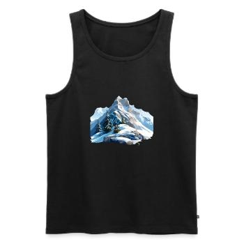 Let's go to the mountains - Men's Premium Organic Tank Top - black - Front - AI Model Male 178 light (178cm)
