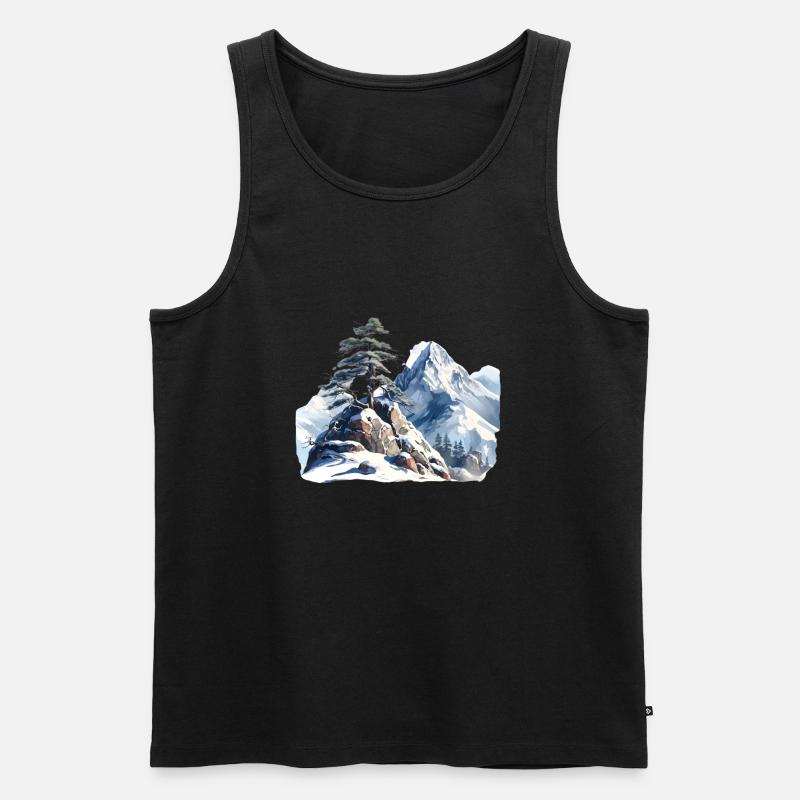 Am Rande der Baumgrenze - Männer Premium Bio Tank Top - Schwarz