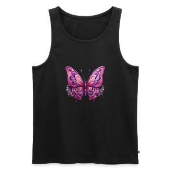 Schmetterling - Männer Premium Bio Tank Top - Schwarz - Vorne - AI Model Male 178 light (178cm)