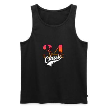 Vintage 1934-34th anniversary - Men's Premium Organic Tank Top - black - Front - Michal (187cm)