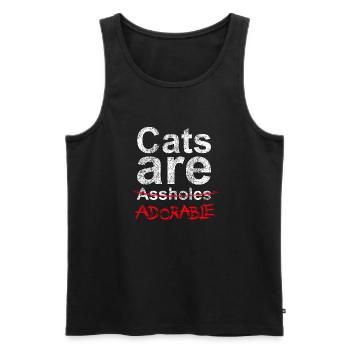 Adorable Cats 1 - Men's Premium Organic Tank Top - black - Front - AI Model Male 178 light (178cm)